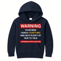 Warning Im Retired Approach With Caution Kids Hoodie