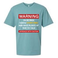 Warning Im Retired Approach With Caution Sueded Cloud Jersey T-Shirt