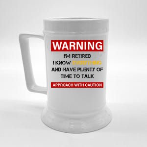 Warning Im Retired Approach With Caution Beer Stein