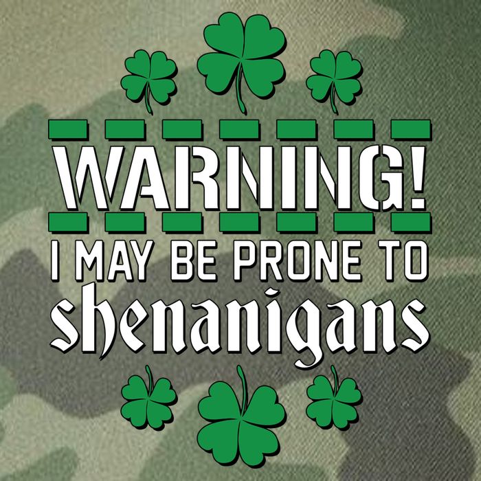 Warning! May Be Prone to Shenanigans Irish Clovers Legacy Tie Dye Trucker Hat