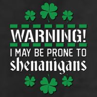 Warning! May Be Prone to Shenanigans Irish Clovers Cool Comfort Performance Bucket Hat