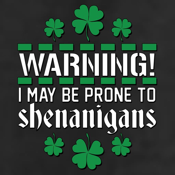 Warning! May Be Prone to Shenanigans Irish Clovers Cool Comfort Performance Bucket Hat