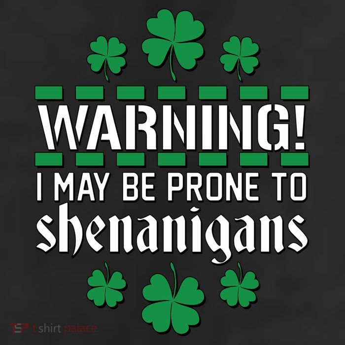 Warning! May Be Prone to Shenanigans Irish Clovers Adult Drive Performance Visor
