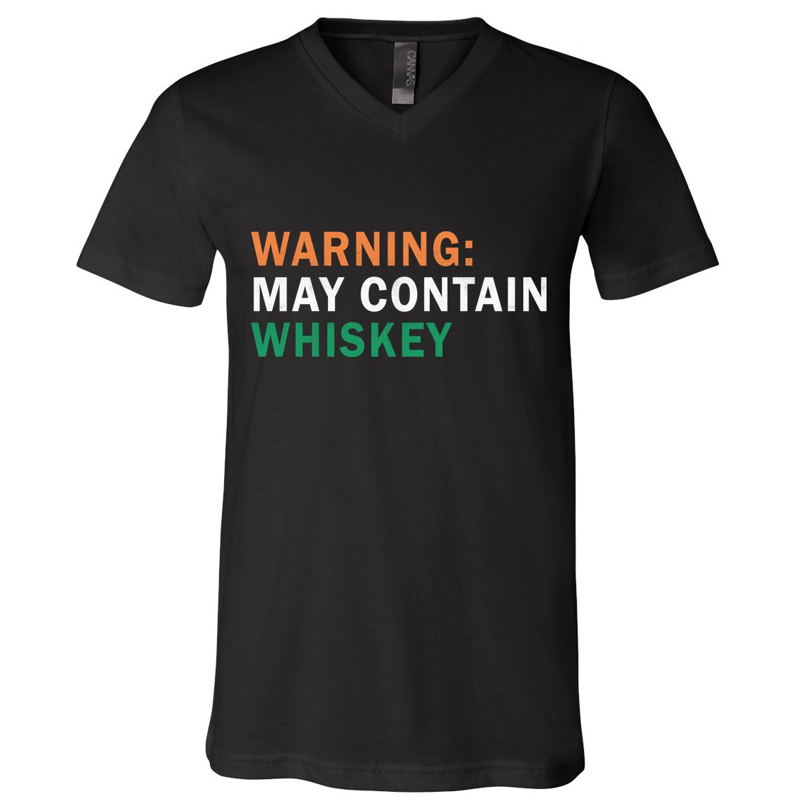Warning May Contain Whiskey V-Neck T-Shirt
