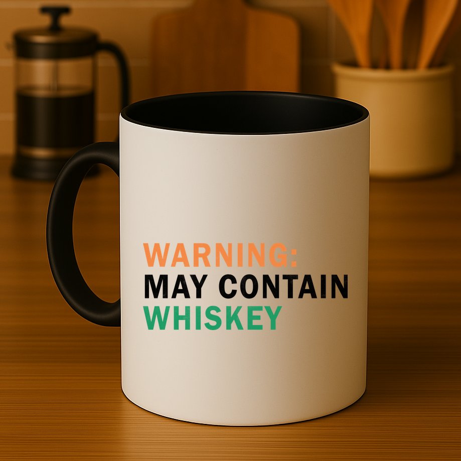 Warning May Contain Whiskey Mug