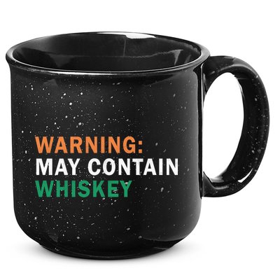 Warning May Contain Whiskey 15oz Campfire Ceramic Mug