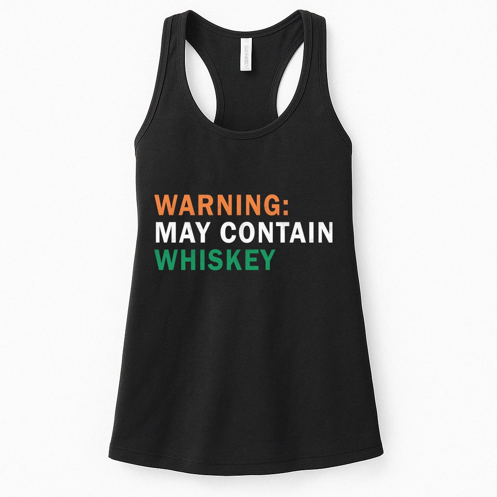 Warning May Contain Whiskey Womens Tank Top