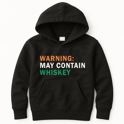Warning May Contain Whiskey Kids Hoodie