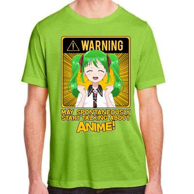 Warning May Spontaneously Start Talking About Anime Adult ChromaSoft Performance T-Shirt