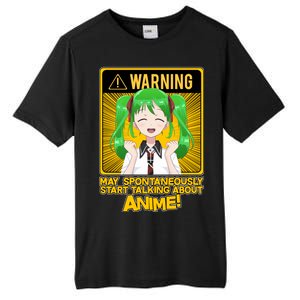 Warning May Spontaneously Start Talking About Anime Tall Fusion ChromaSoft Performance T-Shirt