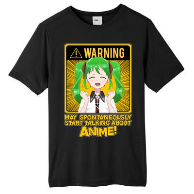 Warning May Spontaneously Start Talking About Anime Tall Fusion ChromaSoft Performance T-Shirt