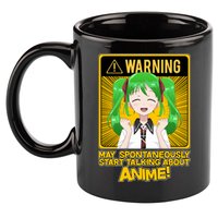 Warning May Spontaneously Start Talking About Anime 11oz C Handle Ceramic Mug