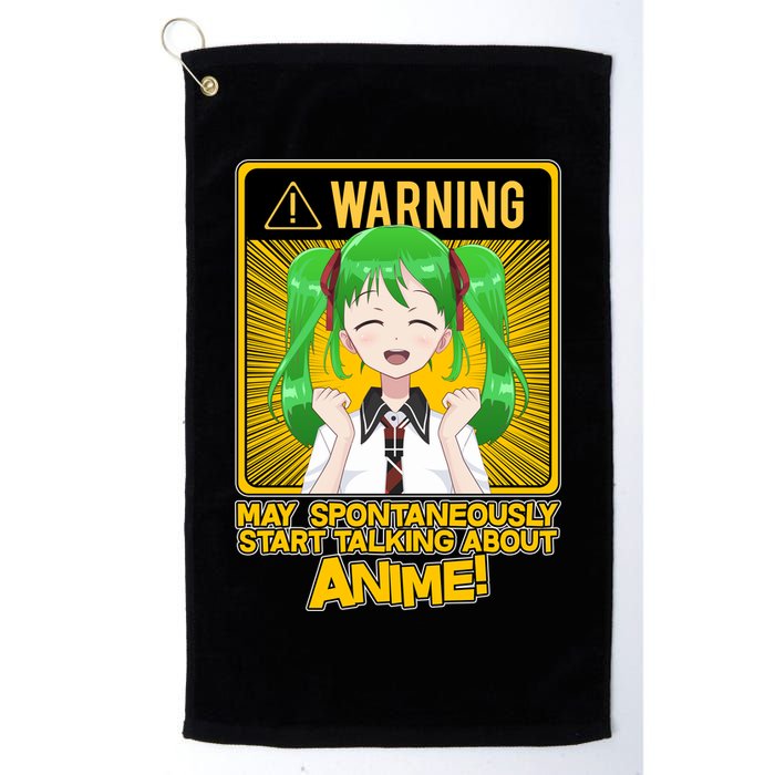 Warning May Spontaneously Start Talking About Anime Golf Towel