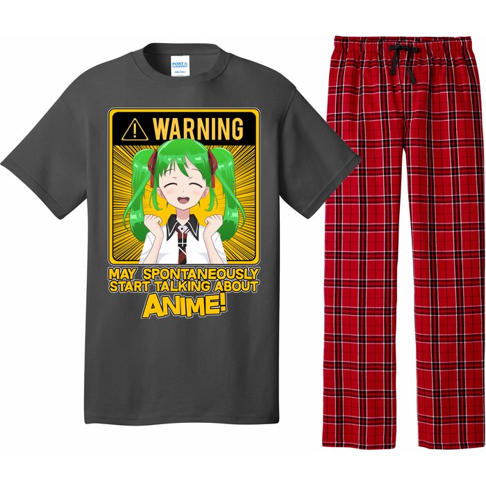 Warning May Spontaneously Start Talking About Anime Pajama Set