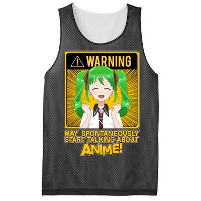 Warning May Spontaneously Start Talking About Anime Mesh Reversible Basketball Jersey Tank