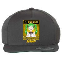 Warning May Spontaneously Start Talking About Anime Wool Snapback Cap