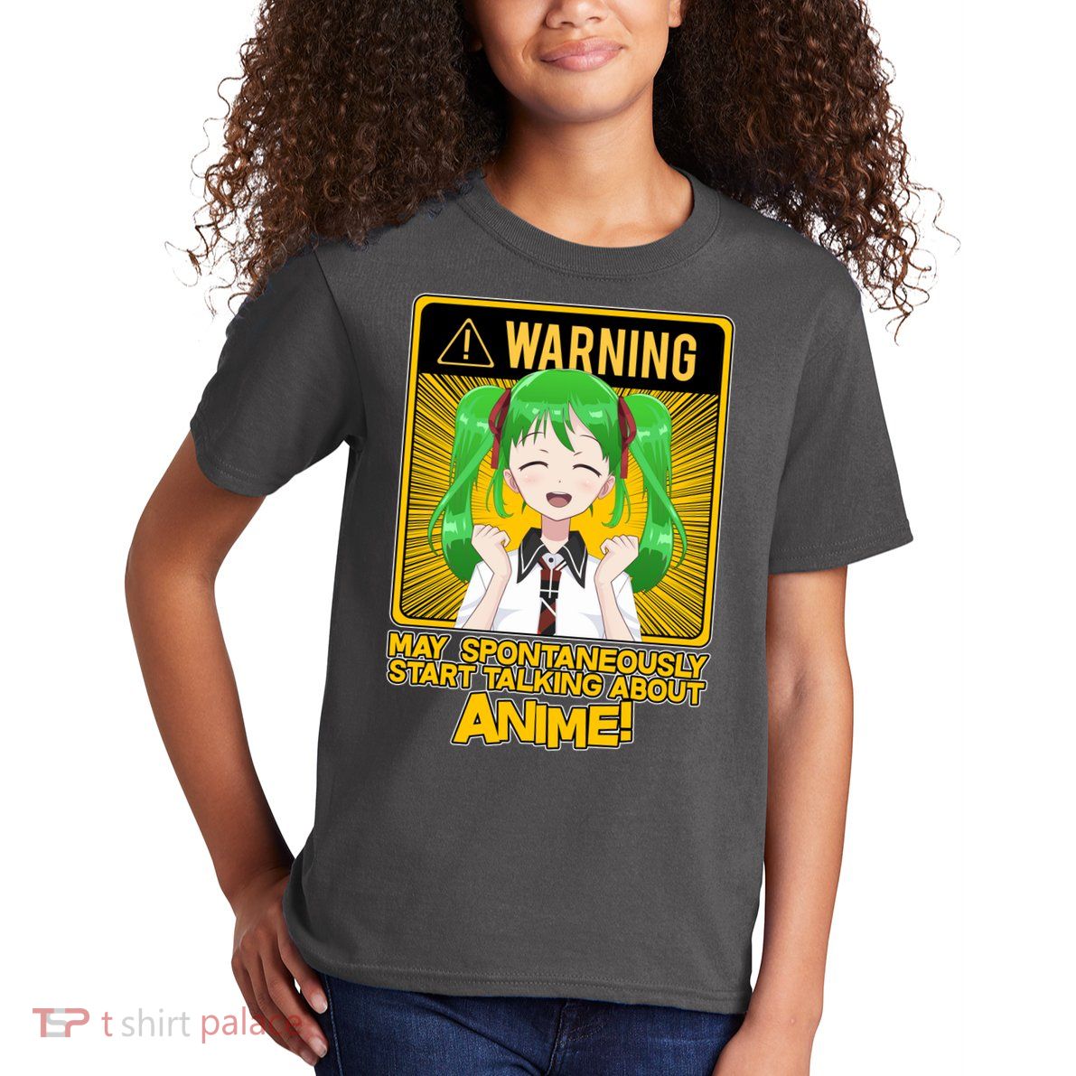 Warning May Spontaneously Start Talking About Anime Kids T-Shirt