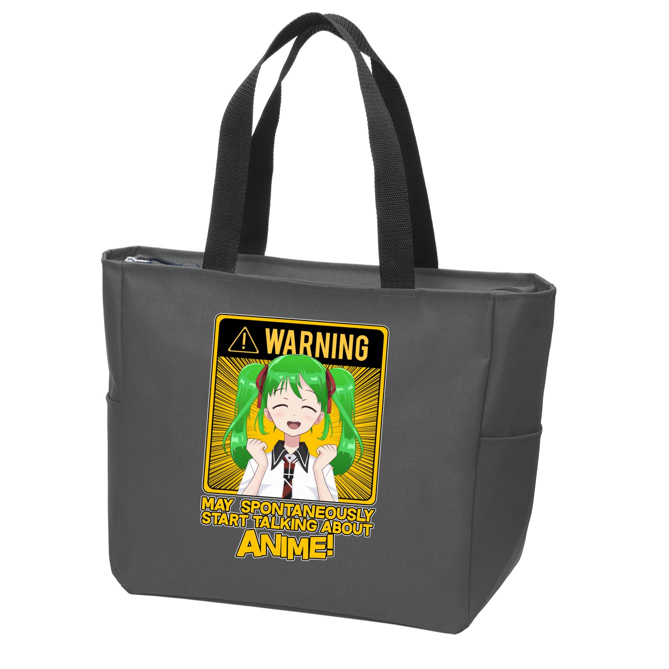 Warning May Spontaneously Start Talking About Anime Zip Tote Bag