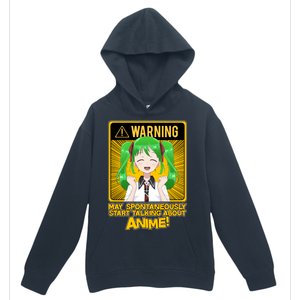 Warning May Spontaneously Start Talking About Anime Urban Pullover Hoodie