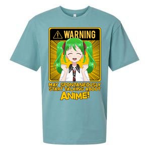 Warning May Spontaneously Start Talking About Anime Sueded Cloud Jersey T-Shirt