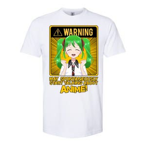 Warning May Spontaneously Start Talking About Anime Softstyle CVC T-Shirt