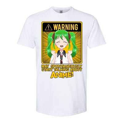 Warning May Spontaneously Start Talking About Anime Softstyle® CVC T-Shirt