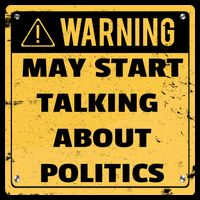 Warning May Start Talking About Politics Ladies Long Sleeve Shirt