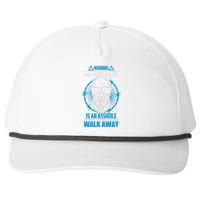 Warning My Husband Is An Asshole Walk Away Snapback Five-Panel Rope Hat