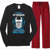 Warning My Husband Is An Asshole Walk Away Long Sleeve Pajama Set