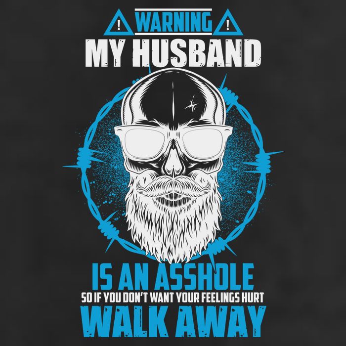Warning My Husband Is An Asshole Walk Away Golf Towel