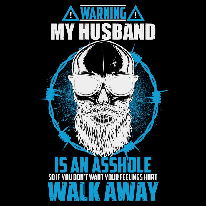 Warning My Husband Is An Asshole Walk Away Kids T-Shirt