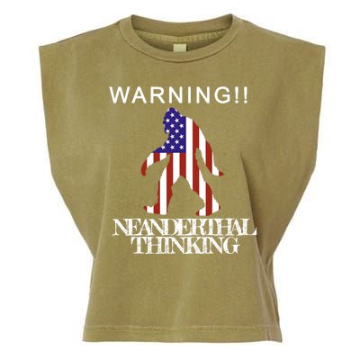 Warning Neanderthal Thinking Bigfoot Garment-Dyed Women's Muscle Tee