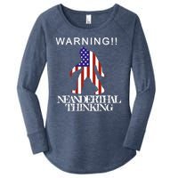 Warning Neanderthal Thinking Bigfoot Women's Perfect Tri Tunic Long Sleeve Shirt