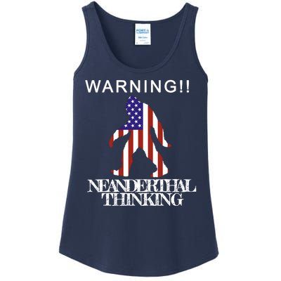 Warning Neanderthal Thinking Bigfoot Ladies Essential Tank