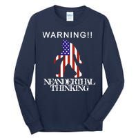 Warning Neanderthal Thinking Bigfoot Tall Long Sleeve T-Shirt