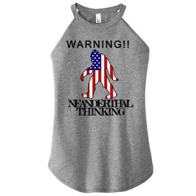 Warning Neanderthal Thinking Bigfoot Women's Perfect Tri Rocker Tank