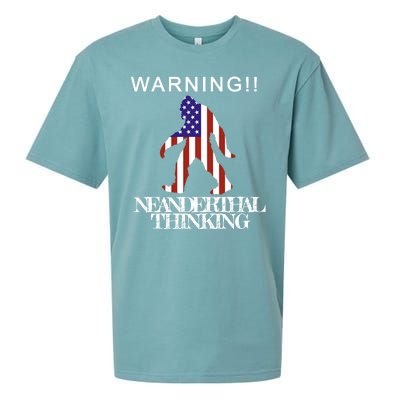 Warning Neanderthal Thinking Bigfoot Sueded Cloud Jersey T-Shirt