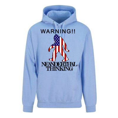 Warning Neanderthal Thinking Bigfoot Unisex Surf Hoodie