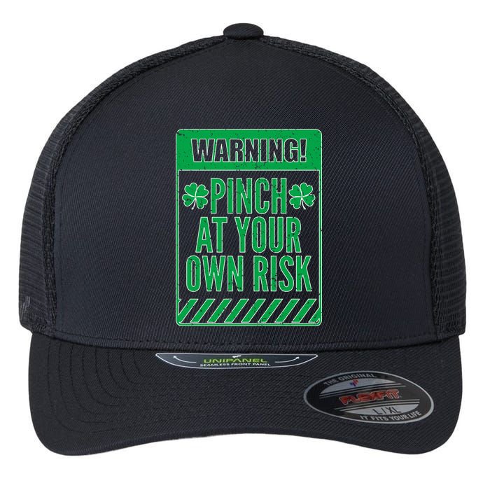 Warning Pinch At Your Own Risk Flexfit Unipanel Trucker Cap