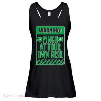 Warning Pinch At Your Own Risk Ladies Essential Flowy Tank