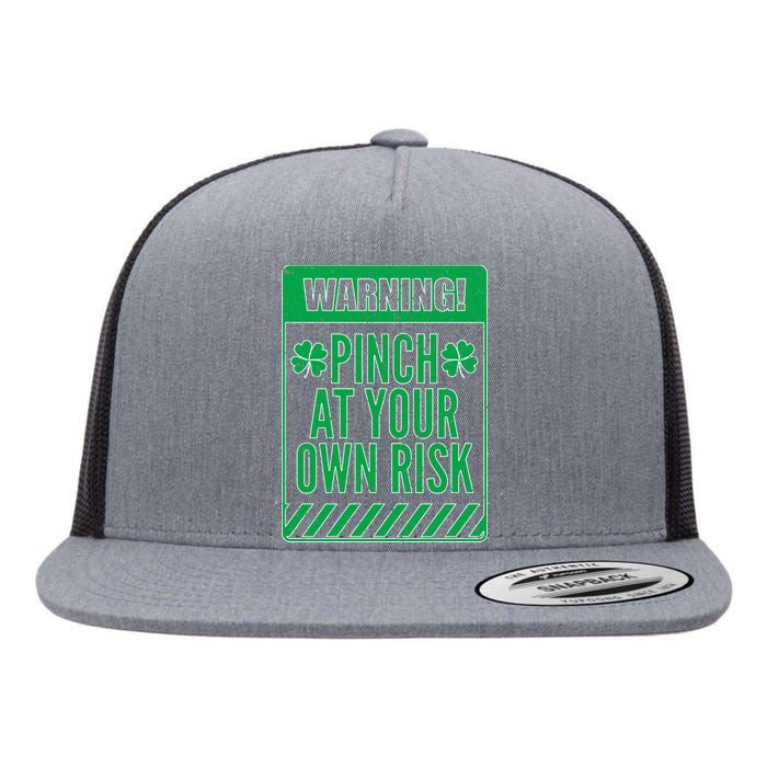 Warning Pinch At Your Own Risk Flat Bill Trucker Hat