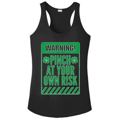 Warning Pinch At Your Own Risk Ladies PosiCharge Competitor Racerback Tank