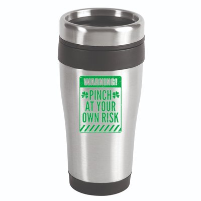 Warning Pinch At Your Own Risk 16oz Travel Tumbler
