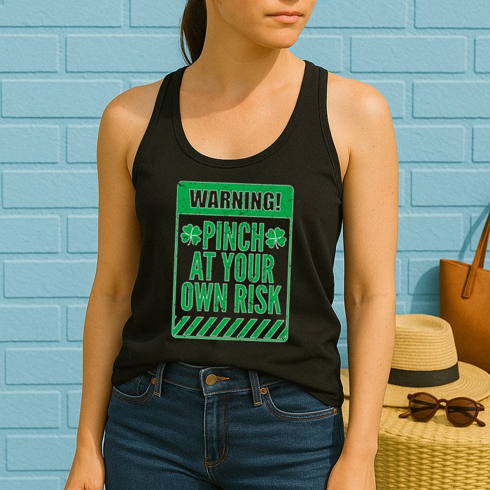 Warning Pinch At Your Own Risk Womens Tank Top