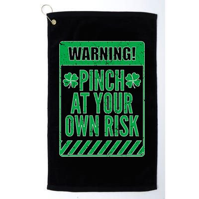 Warning Pinch At Your Own Risk Golf Towel