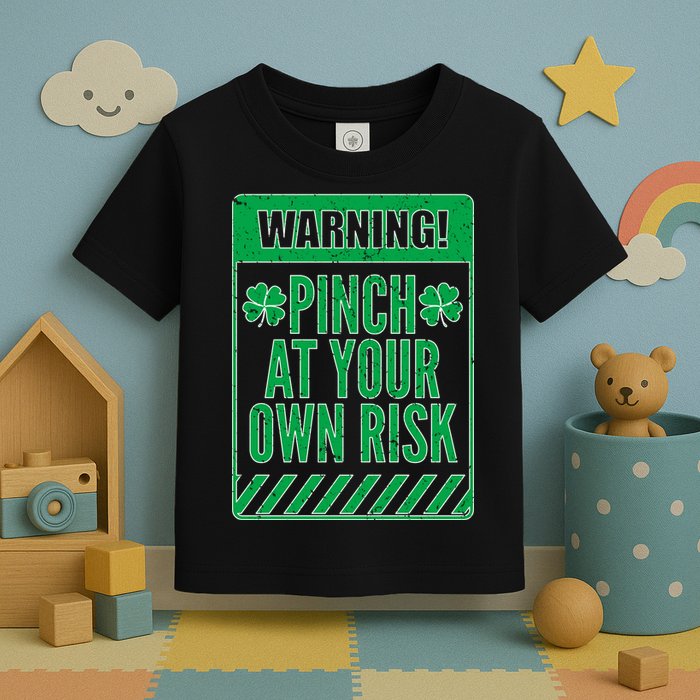 Warning Pinch At Your Own Risk Toddler T-Shirt