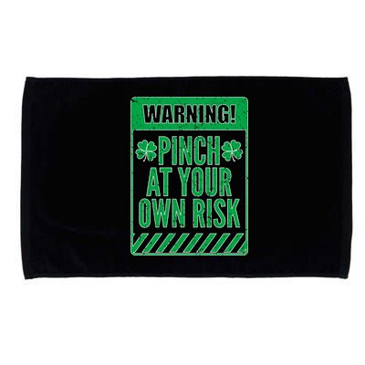 Warning Pinch At Your Own Risk Microfiber Hand Towel