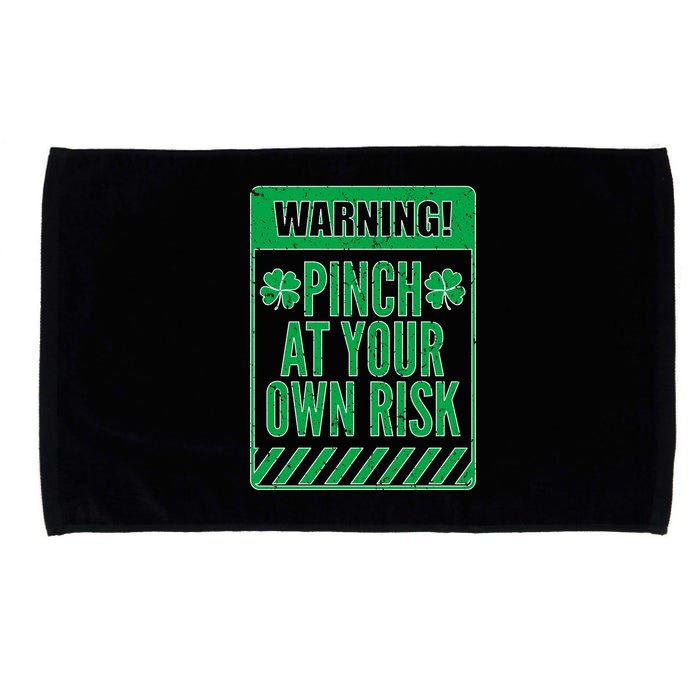 Warning Pinch At Your Own Risk Microfiber Hand Towel