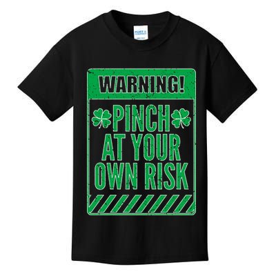 Warning Pinch At Your Own Risk Kids T-Shirt