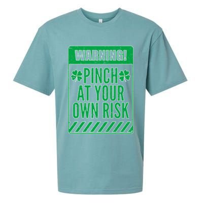 Warning Pinch At Your Own Risk Sueded Cloud Jersey T-Shirt